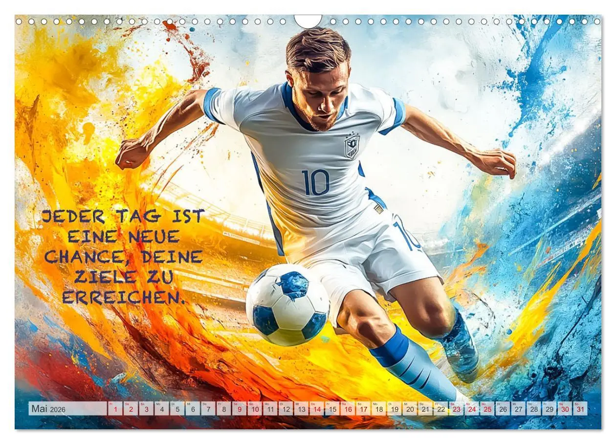 Bild: 9783457251669 | Fußball und Motivation (Wandkalender 2026 DIN A3 quer), CALVENDO...