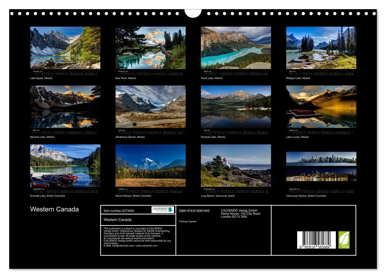 Bild: 9783516581669 | Western Canada (Wall Calendar 2026 DIN A3 landscape), CALVENDO 12...