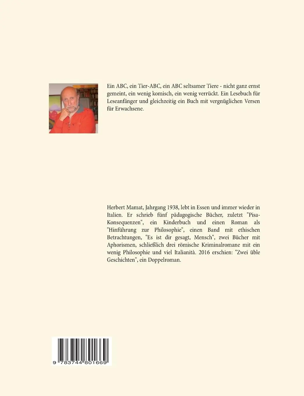 Rückseite: 9783744801669 | Das ABC der seltsamen Tiere | Ein Lesebuch für Kleine und Große | Buch