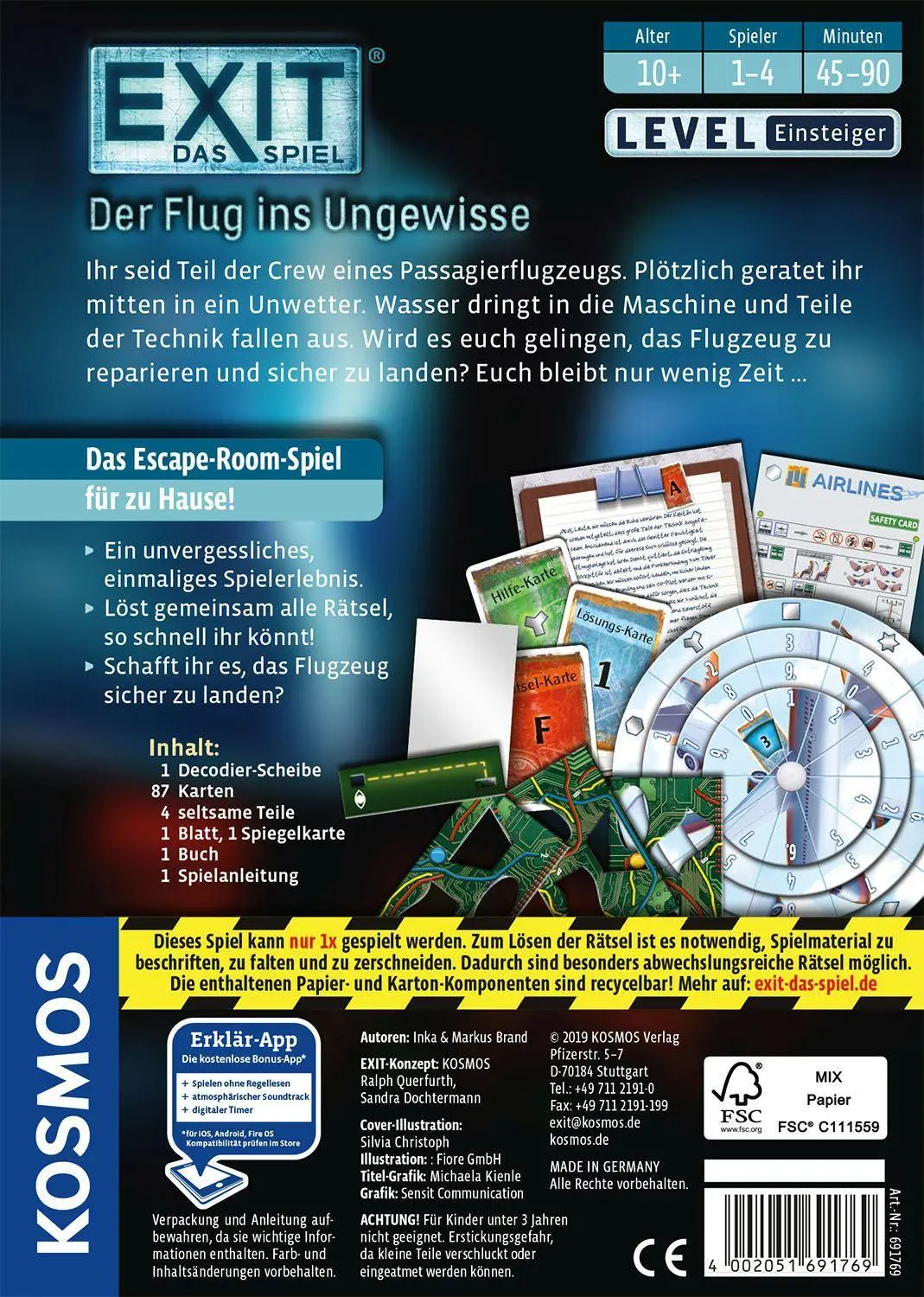 Bild: 4002051691769 | EXIT - Der Flug ins Ungewisse | 1 - 4 Spieler | Brand | Spiel | 2019