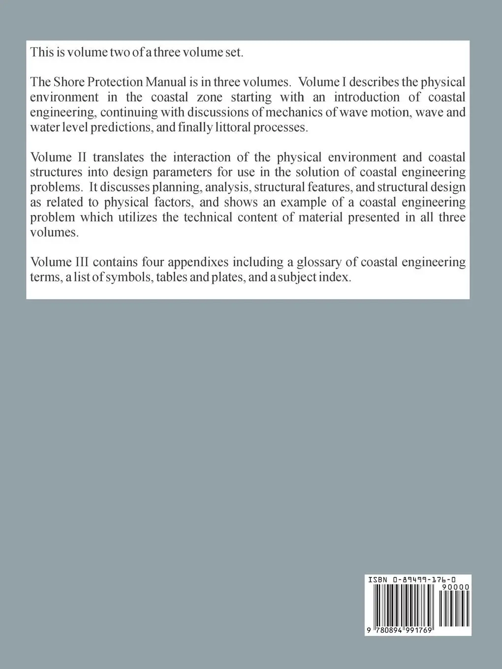 Rückseite: 9780894991769 | Shore Protection Manual (Volume Two) | Research | Taschenbuch | 2002