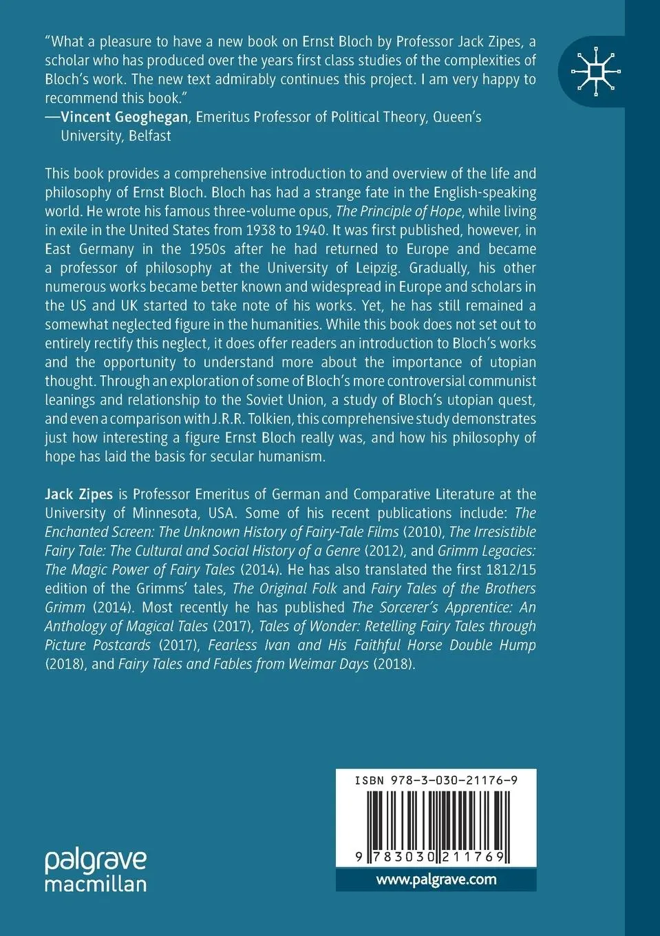 Rückseite: 9783030211769 | Ernst Bloch | The Pugnacious Philosopher of Hope | Jack Zipes | Buch