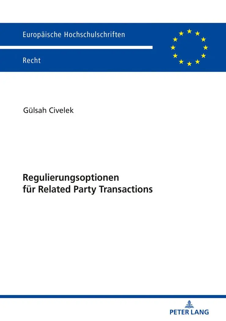 Cover: 9783631791769 | Regulierungsoptionen für Related Party Transactions | Gülsah Civelek