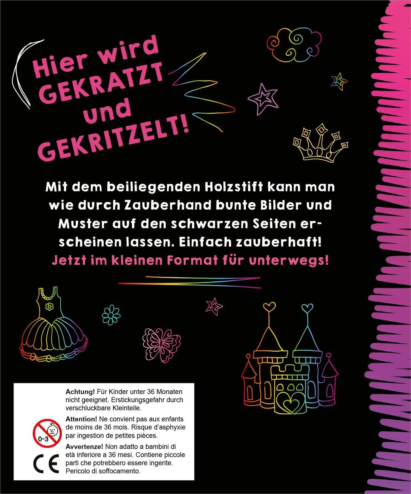 Rückseite: 9783845871769 | Kritzkratz-Spaß Prinzessinnen | Taschenbuch | Kritzkratz-Spaß | 36 S.