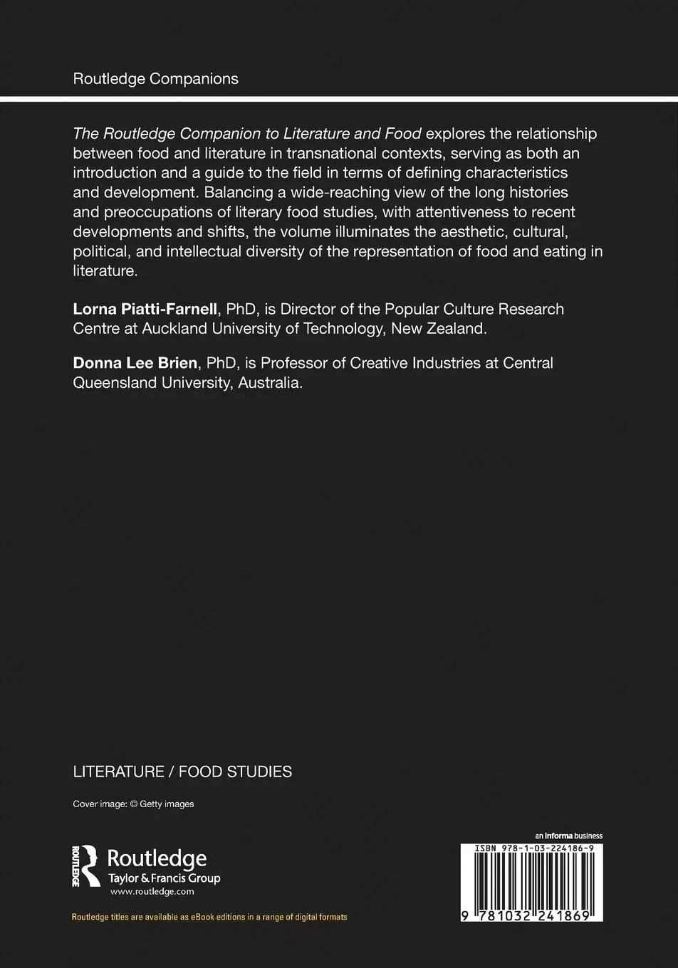 Rückseite: 9781032241869 | The Routledge Companion to Literature and Food | Taschenbuch | 2021