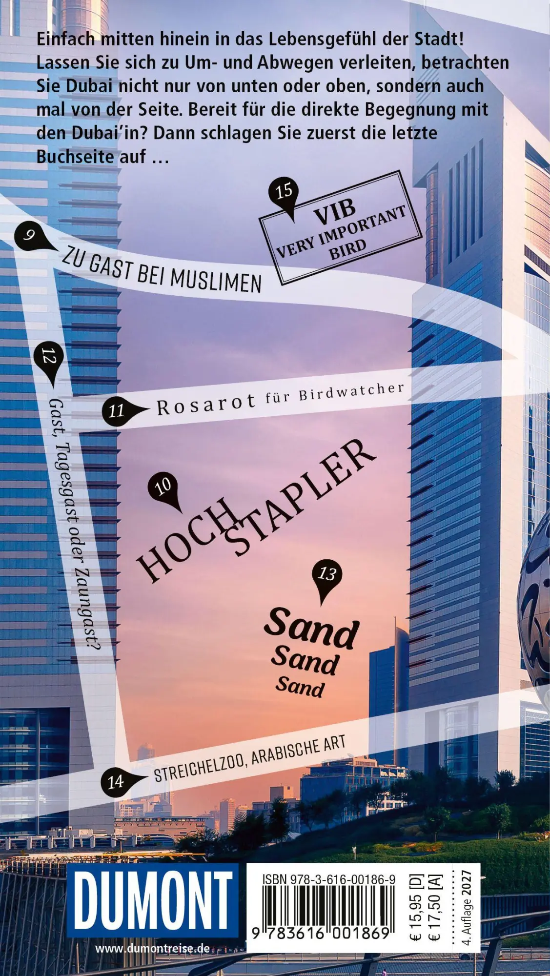 Rückseite: 9783616001869 | DUMONT direkt Reiseführer Dubai | Mit großem Cityplan | Gerhard Heck