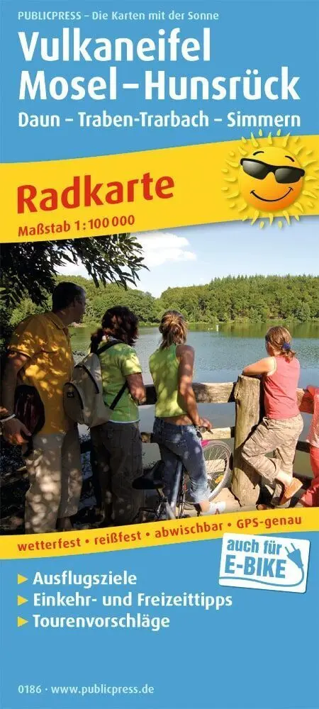 Cover: 9783747301869 | Vulkaneifel - Mosel - Hunsrück | (Land-)Karte | Radkarte | Deutsch