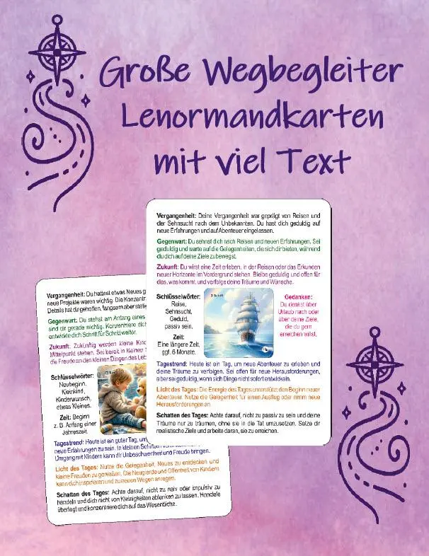 Cover: 4260399371969 | Große Wegbegleiter Lenormandkarten mit viel Text | Angelina Schulze