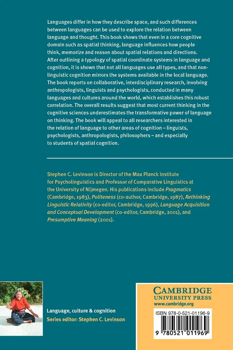 Rückseite: 9780521011969 | Space in Language and Cognition | Explorations in Cognitive Diversity