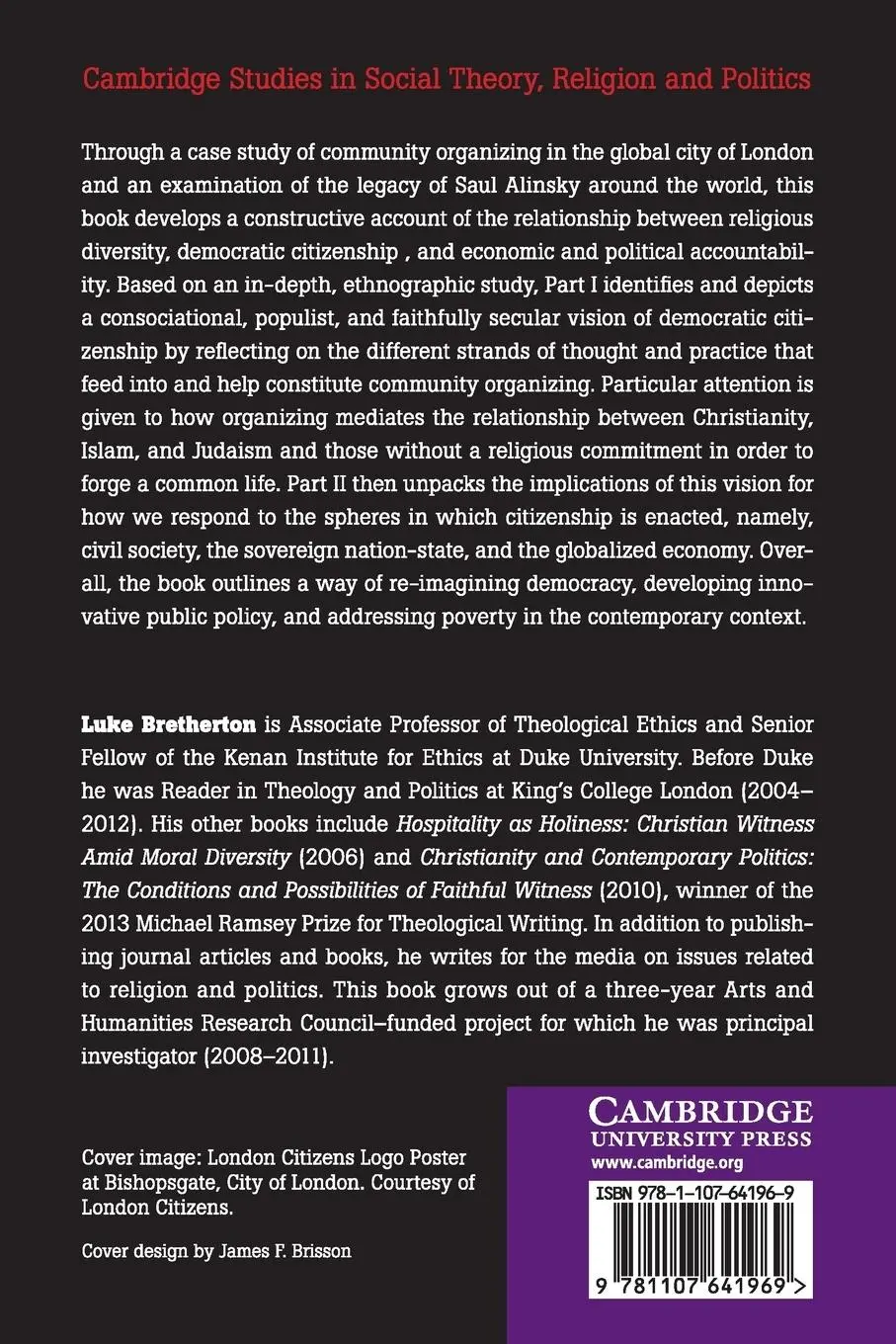 Rückseite: 9781107641969 | Resurrecting Democracy | Luke Bretherton | Taschenbuch | Englisch