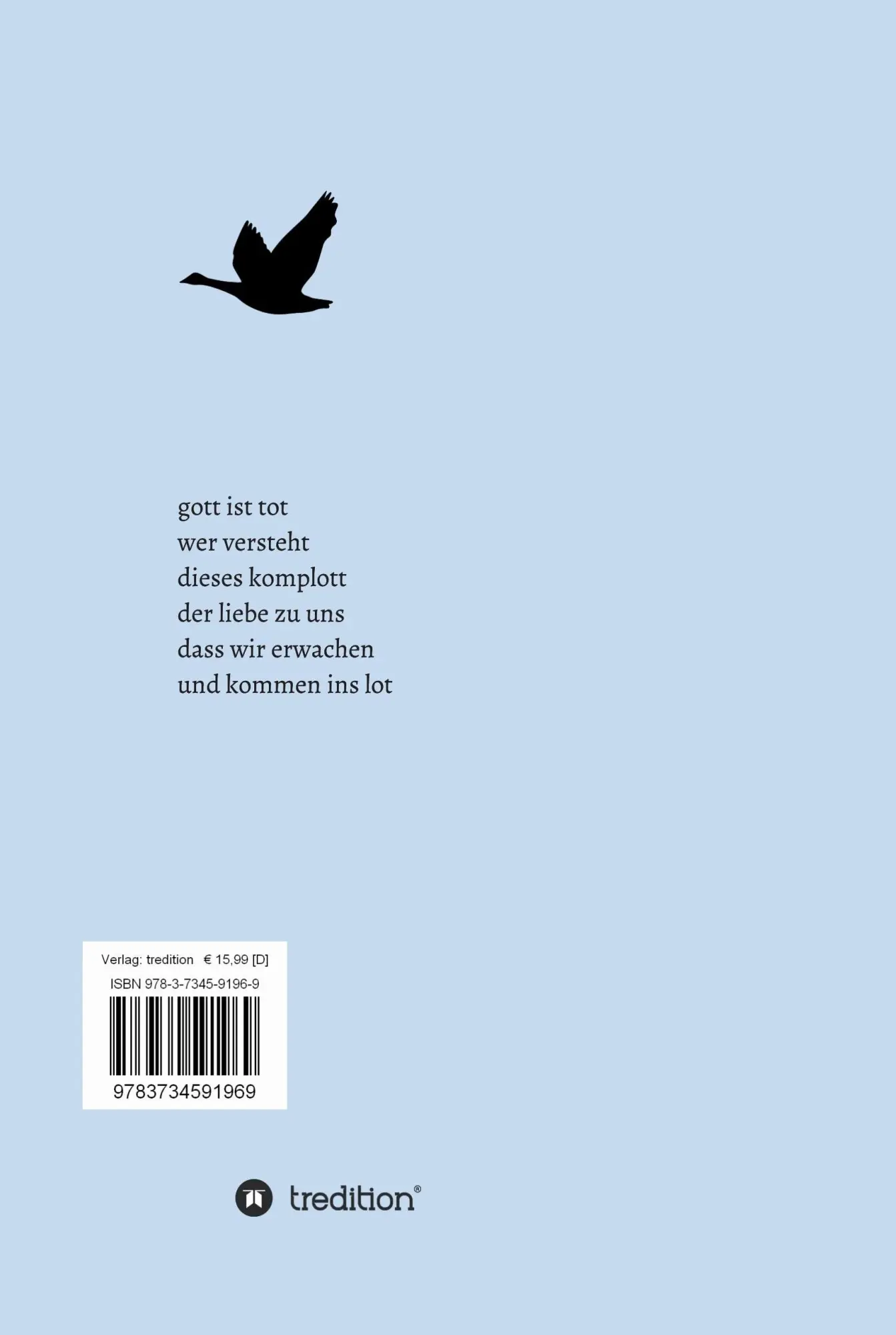 Rückseite: 9783734591969 | komplott der liebe | Gedichte | Werner Krotz | Buch | 116 S. | Deutsch