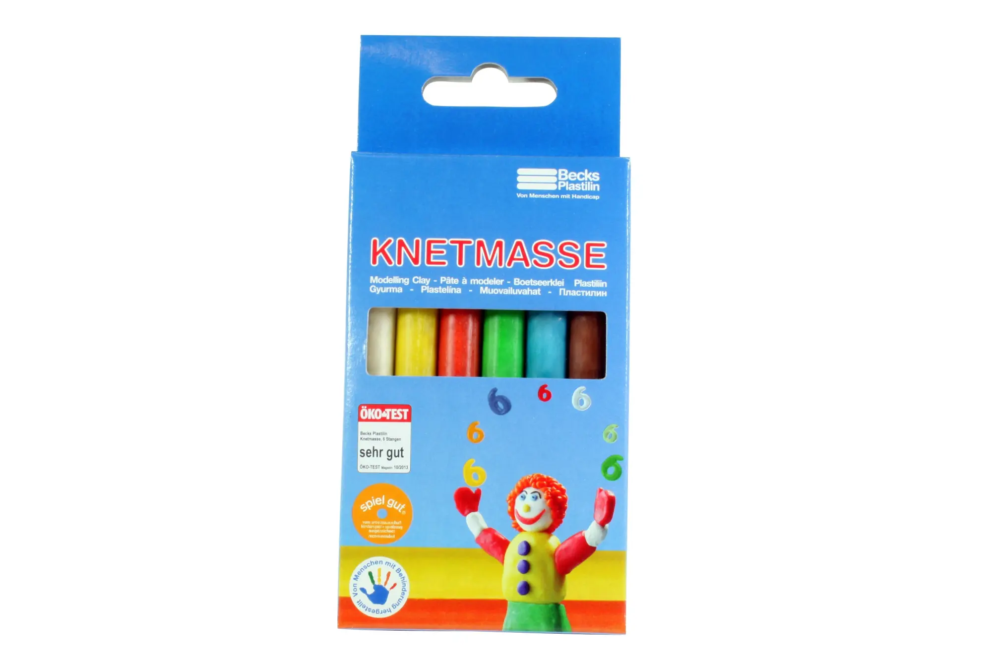 Cover: 4001160012069 | Becks Plastilin Knetmasse 135 g, Schulknete, 6 Stangen | A730180/6