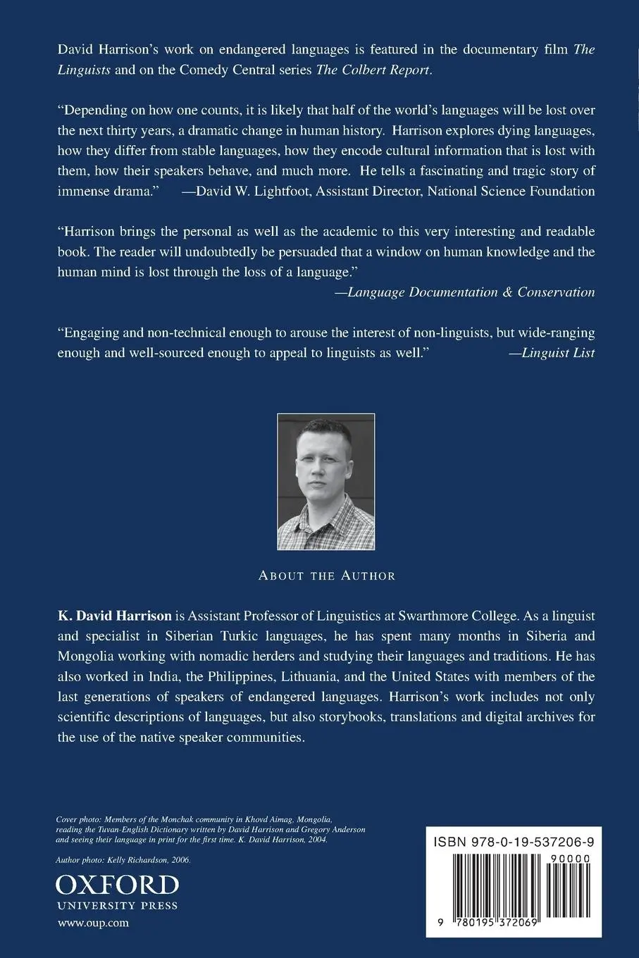 Rückseite: 9780195372069 | When Languages Die | K David Harrison | Taschenbuch | Englisch | 2008