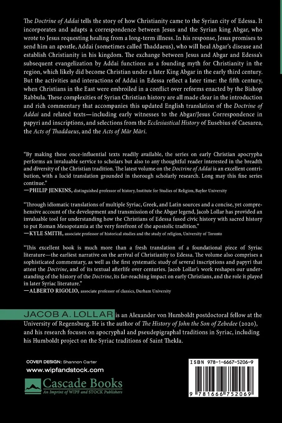 Rückseite: 9781666752069 | The Doctrine of Addai and the Letters of Jesus and Abgar | Lollar