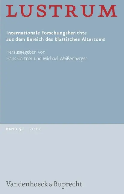 Cover: 9783525802069 | Lustrum Band 52 - 2010. Bd.52 | Harry M. Hine (u. a.) | Taschenbuch