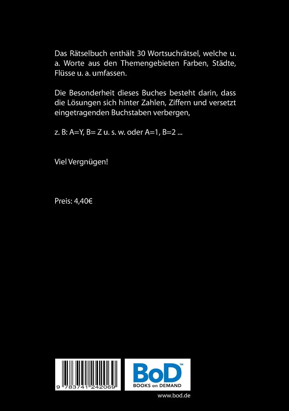 Rückseite: 9783741242069 | Schwere Wortsuchrätsel | Rätsel für "Versetzt- und Querdenker" | Body