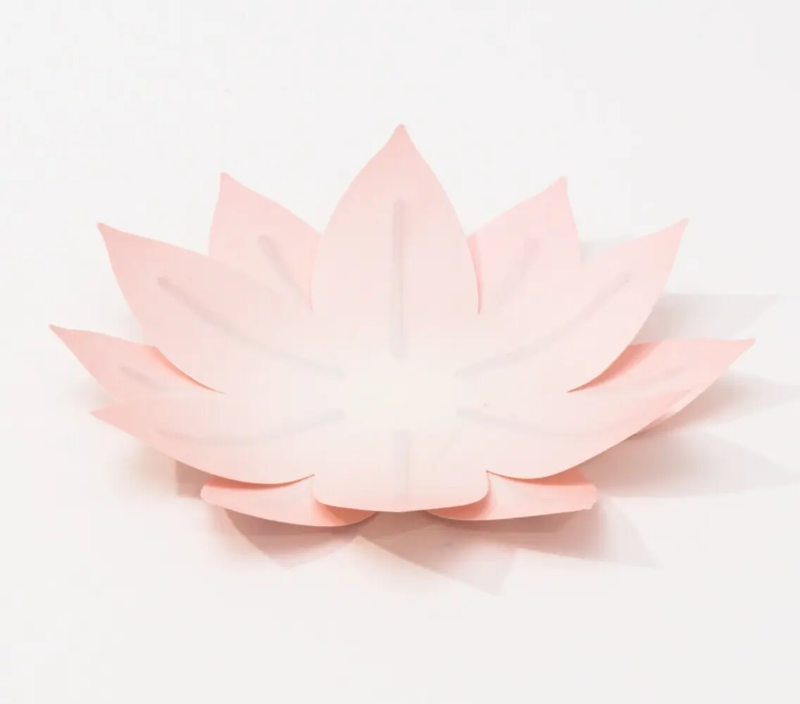Flexible Hanji-Papierschale Wasserlilie Blassrosa
