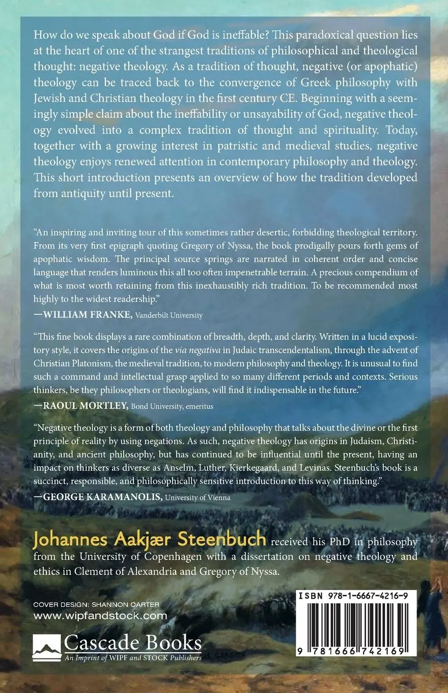 Rückseite: 9781666742169 | Negative Theology | Johannes Aakjær Steenbuch | Taschenbuch | Englisch