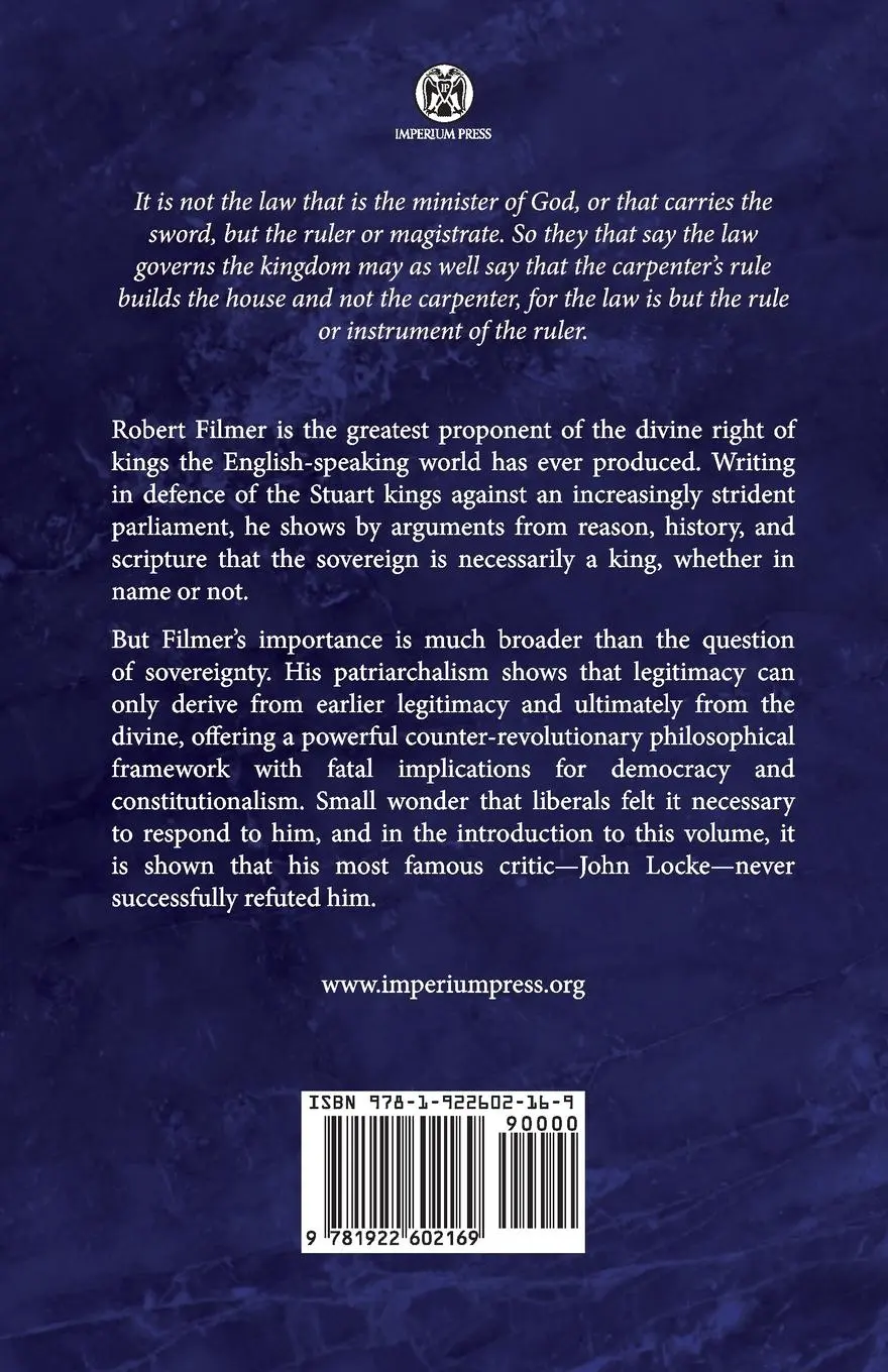 Rückseite: 9781922602169 | Patriarcha | The Complete Political Works - Imperium Press | Filmer