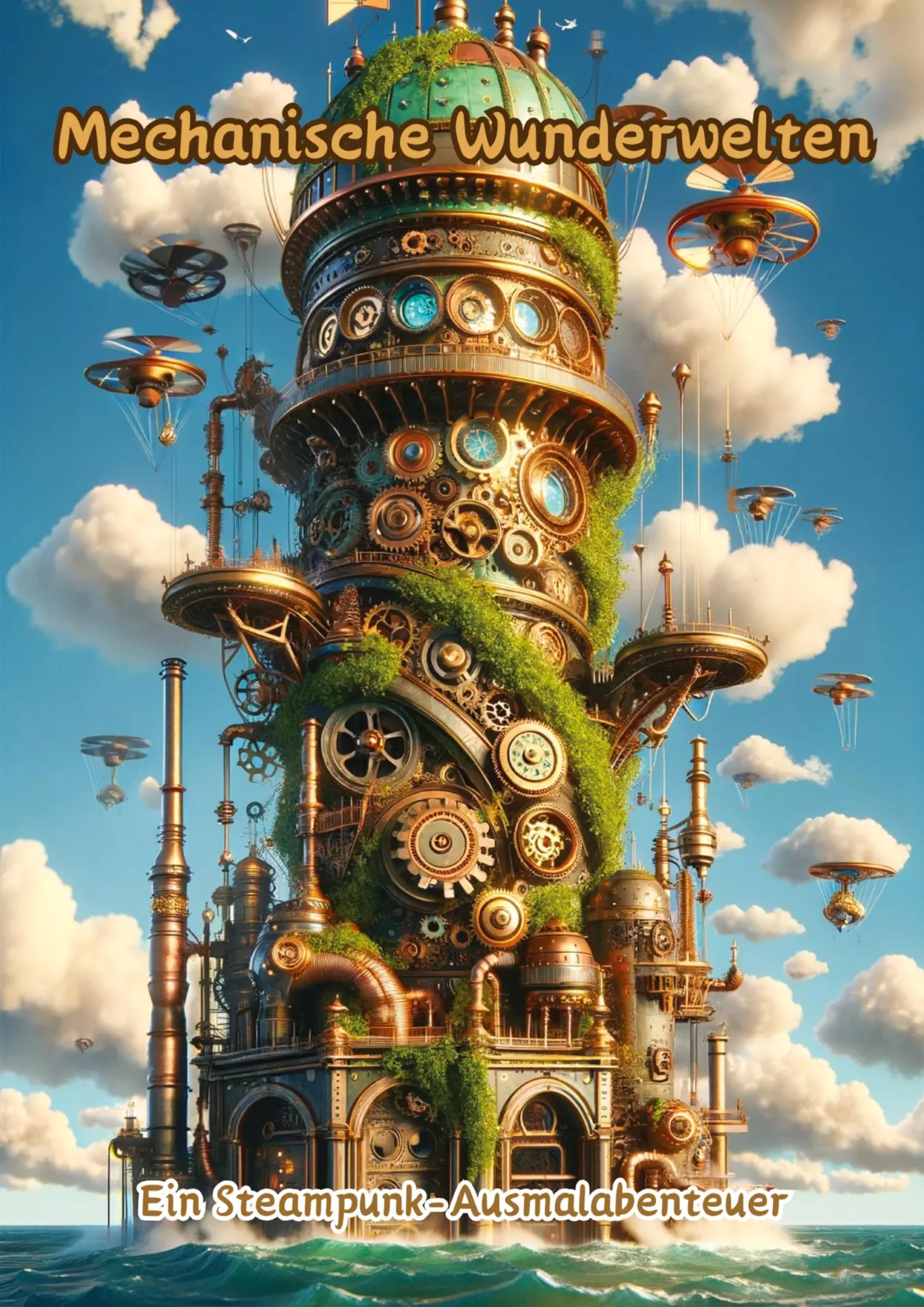 Cover: 9783384152169 | Mechanische Wunderwelten | Ein Steampunk-Ausmalabenteuer | Taschenbuch