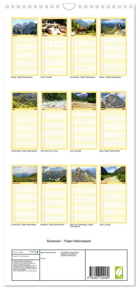 Bild: 9783457102169 | Familienplaner 2025 - Slowenien - Triglav Nationalpark mit 5...