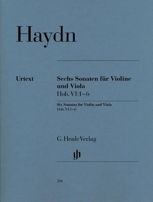 Cover: 9790201802169 | Sechs Sonaten Fur Violine Und Viola | Andreas Friesenhagen (u. a.)