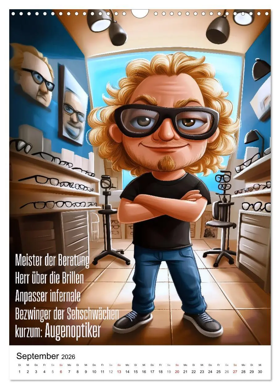 Bild: 9783457262269 | Optikersprüche (Wandkalender 2026 DIN A3 hoch), CALVENDO...