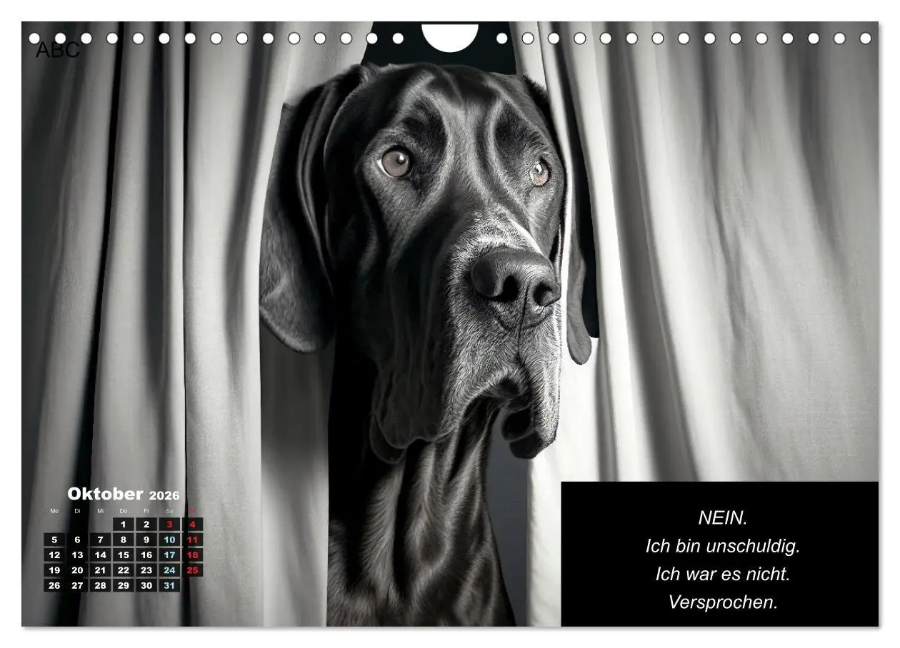 Bild: 9783457332269 | Der humoristische Dogge Kalender (Wandkalender 2026 DIN A4 quer),...