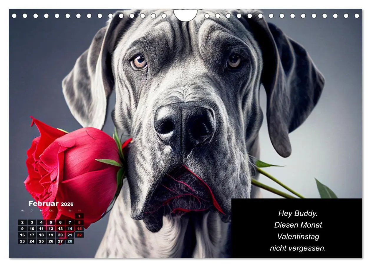 Bild: 9783457332269 | Der humoristische Dogge Kalender (Wandkalender 2026 DIN A4 quer),...