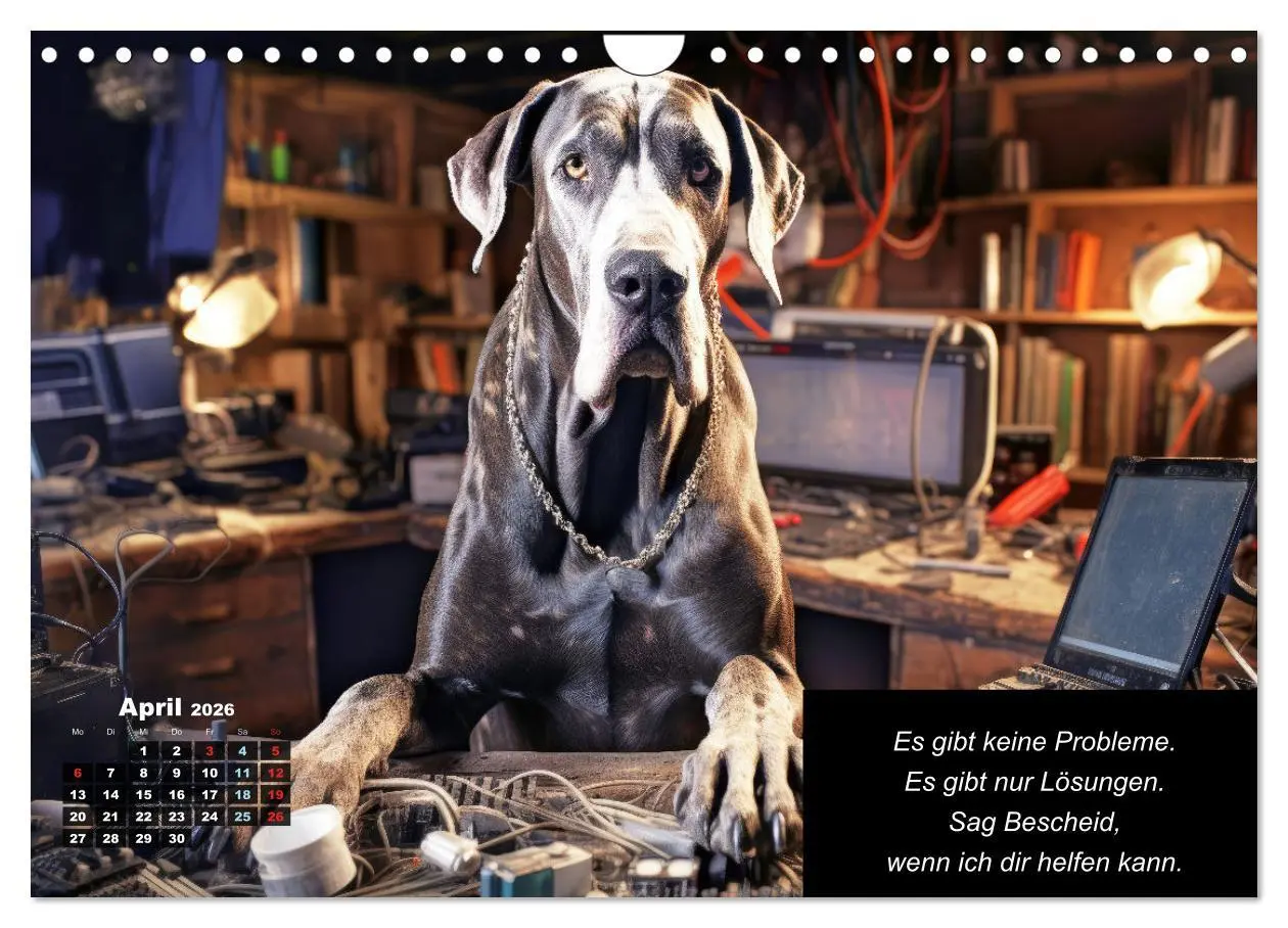 Bild: 9783457332269 | Der humoristische Dogge Kalender (Wandkalender 2026 DIN A4 quer),...
