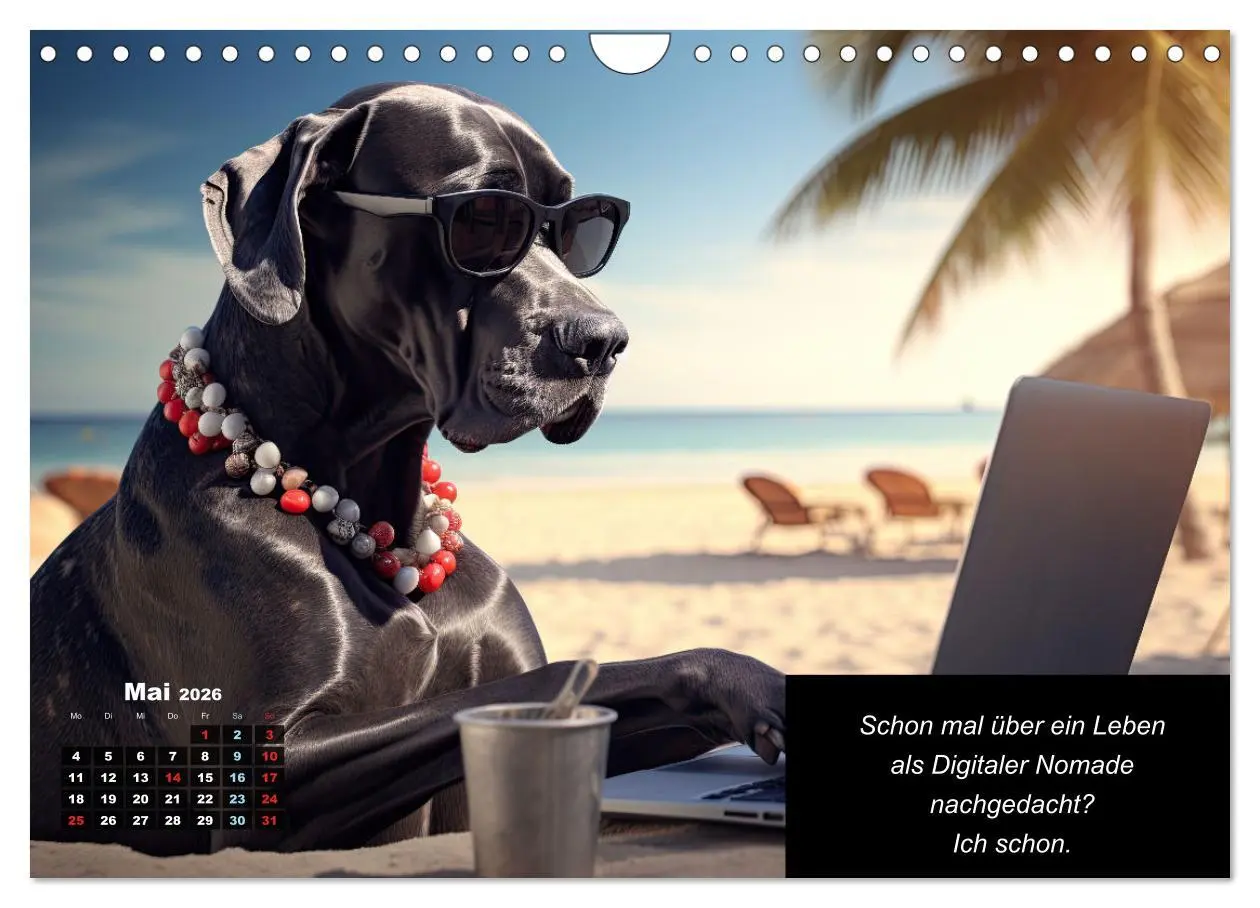 Bild: 9783457332269 | Der humoristische Dogge Kalender (Wandkalender 2026 DIN A4 quer),...