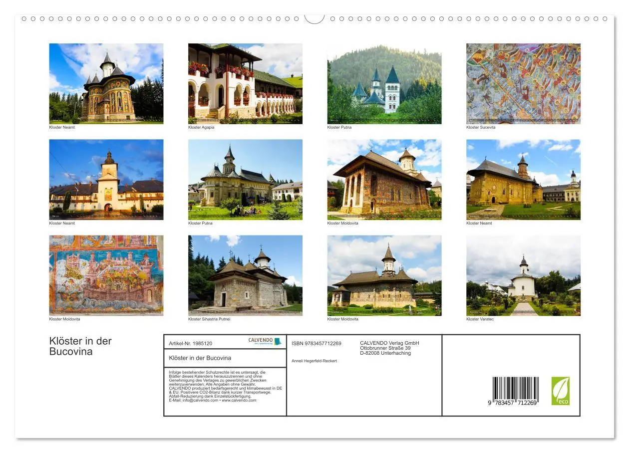 Bild: 9783457712269 | Klöster in der Bucovina (hochwertiger Premium Wandkalender 2026 DIN...