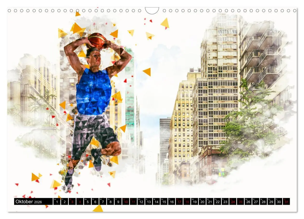 Bild: 9783457882269 | Basketball Art (Wandkalender 2026 DIN A3 quer), CALVENDO...