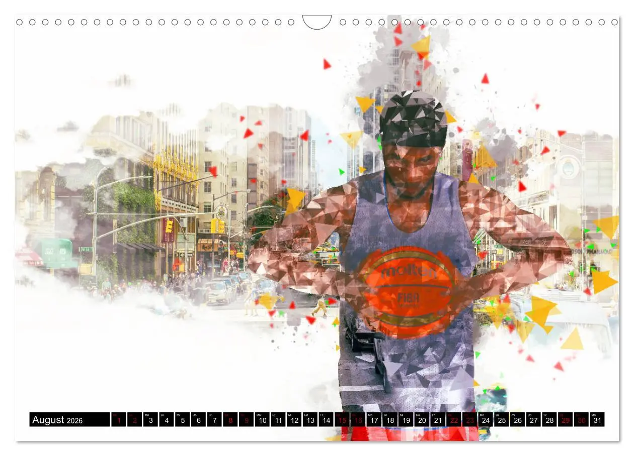 Bild: 9783457882269 | Basketball Art (Wandkalender 2026 DIN A3 quer), CALVENDO...