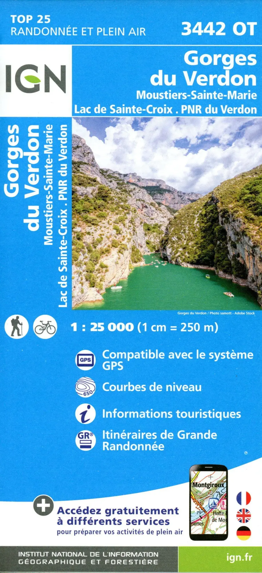 Cover: 9782758552369 | Gorges du Verdon 1:25 000 | (Land-)Karte | Französisch | 2022