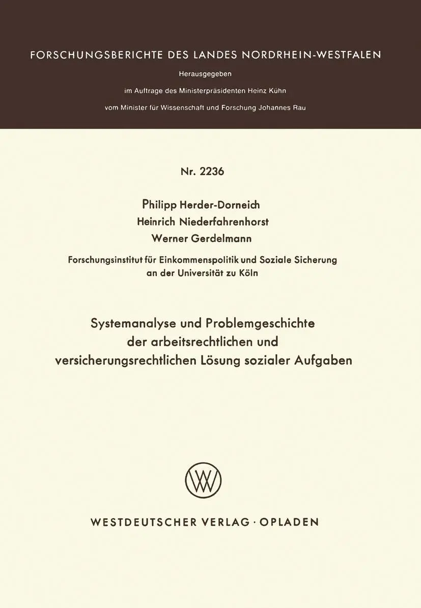 Cover: 9783531022369 | Systemanalyse und Problemgeschichte der arbeitsrechtlichen und...