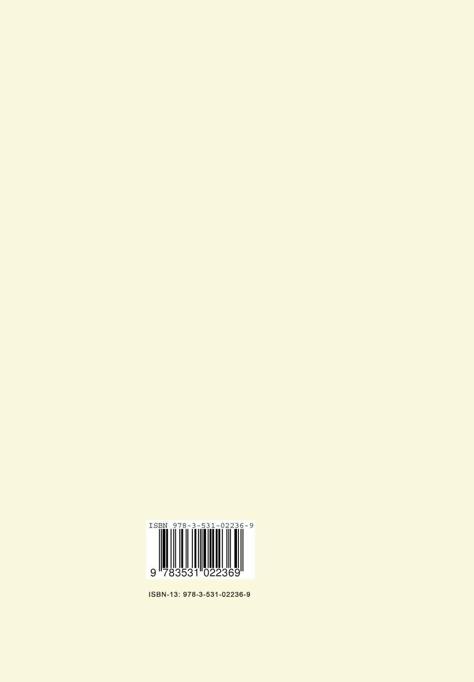 Rückseite: 9783531022369 | Systemanalyse und Problemgeschichte der arbeitsrechtlichen und...
