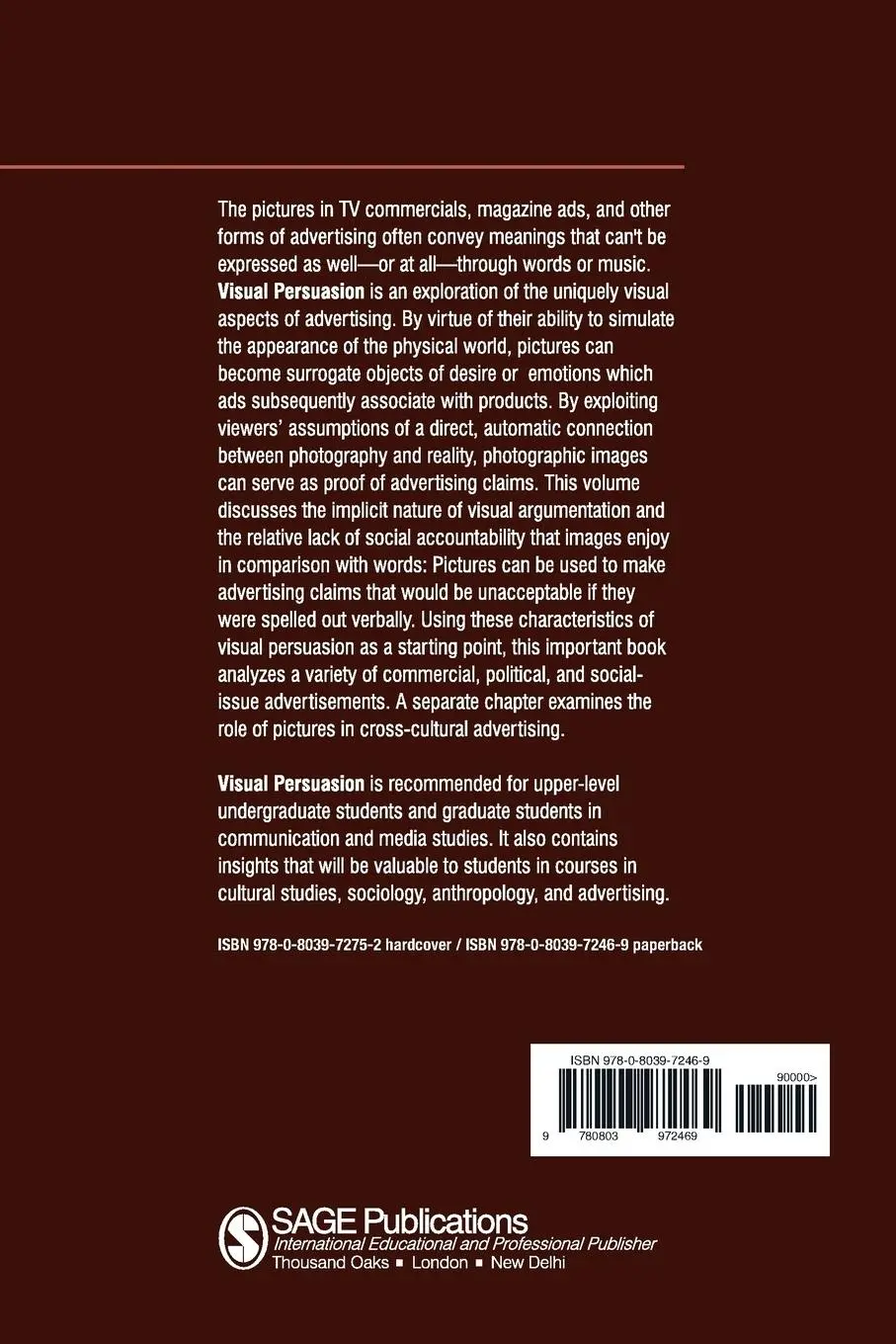 Rückseite: 9780803972469 | Visual Persuasion | The Role of Images in Advertising | Paul Messaris