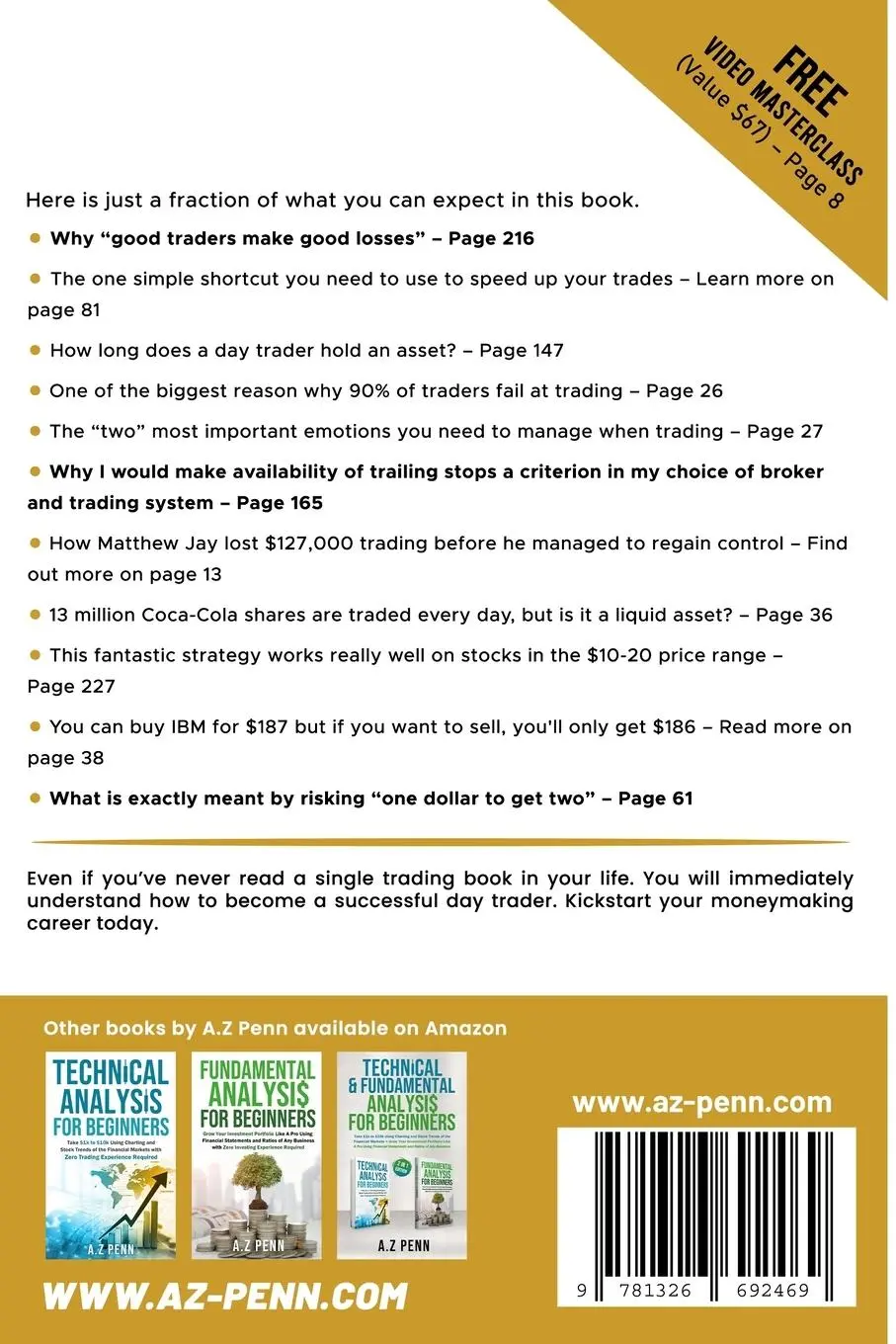 Rückseite: 9781326692469 | Day Trading for Beginners | A. Z Penn | Taschenbuch | Englisch | 2025