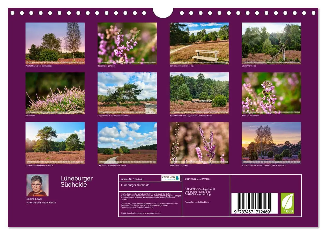 Bild: 9783457312469 | Lüneburger Südheide (Wandkalender 2026 DIN A4 quer), CALVENDO...
