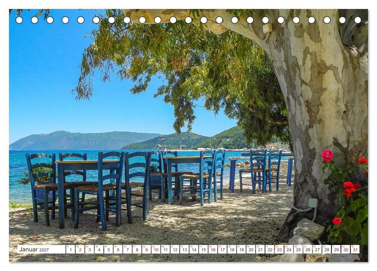 Bild: 9783569422469 | Kefalonia, Inseltraum in Blau (Tischkalender 2027 DIN A5 quer),...