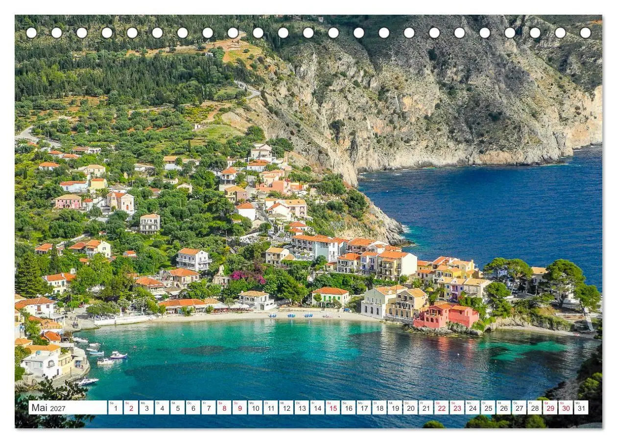 Bild: 9783569422469 | Kefalonia, Inseltraum in Blau (Tischkalender 2027 DIN A5 quer),...