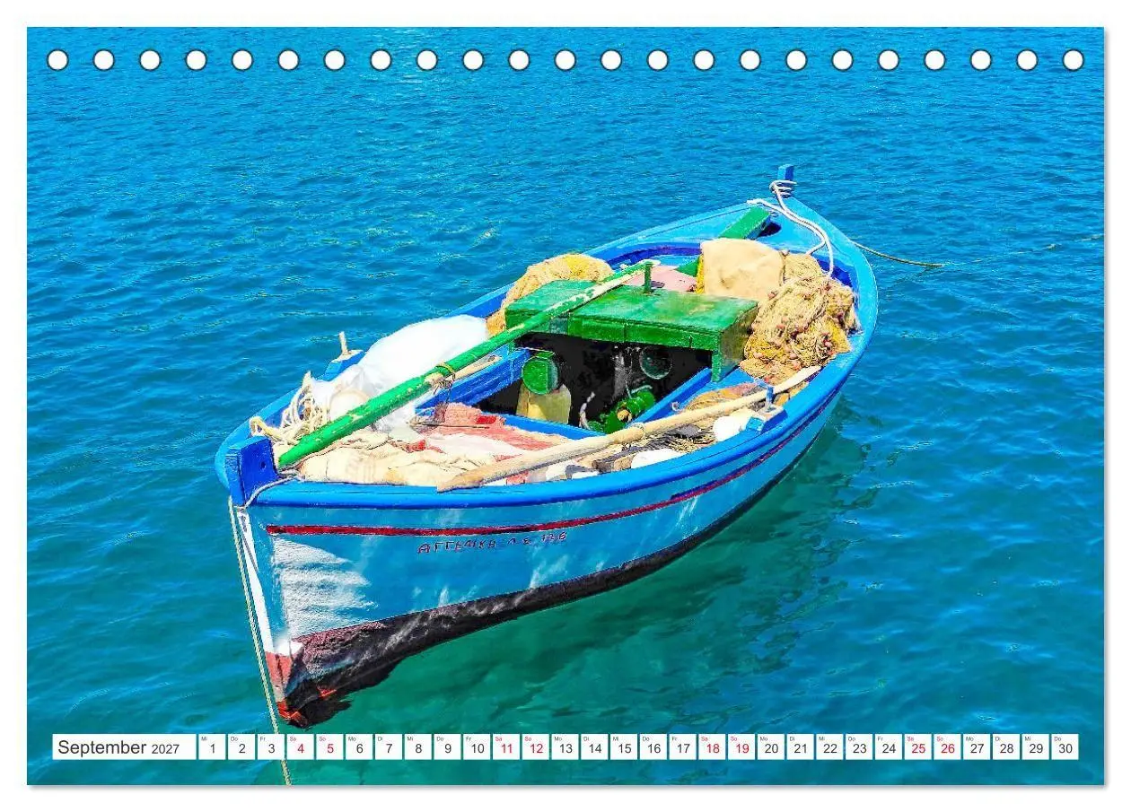 Bild: 9783569422469 | Kefalonia, Inseltraum in Blau (Tischkalender 2027 DIN A5 quer),...
