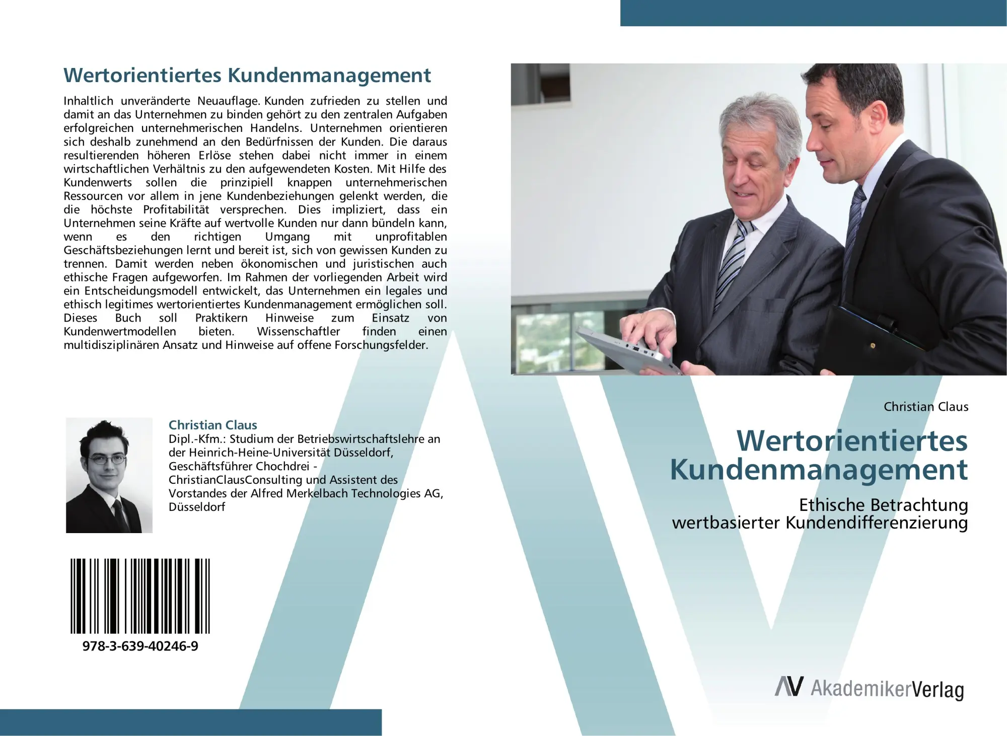 Cover: 9783639402469 | Wertorientiertes Kundenmanagement | Christian Claus | Taschenbuch