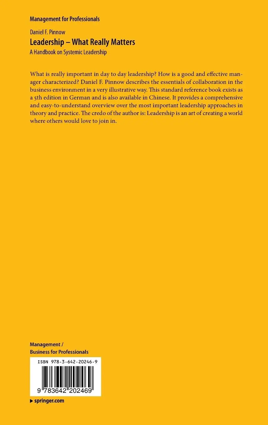 Rückseite: 9783642202469 | Leadership - What Really Matters | A Handbook on Systemic Leadership