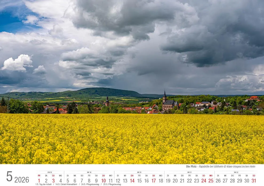Bild: 9783965352469 | Die Pfalz 2026 Bildkalender A4 quer, spiralgebunden | Holger Klaes