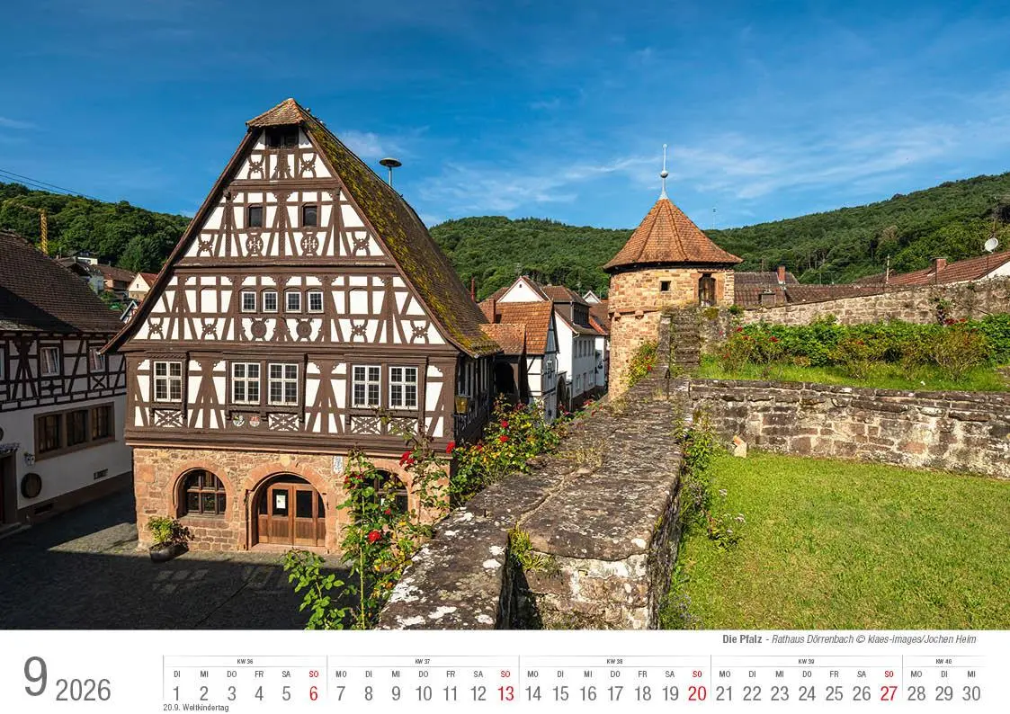 Bild: 9783965352469 | Die Pfalz 2026 Bildkalender A4 quer, spiralgebunden | Holger Klaes