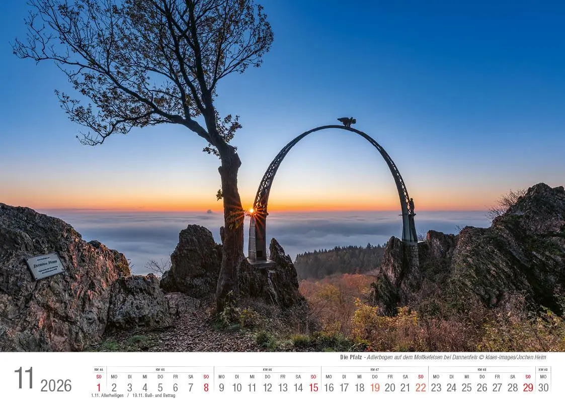 Bild: 9783965352469 | Die Pfalz 2026 Bildkalender A4 quer, spiralgebunden | Holger Klaes
