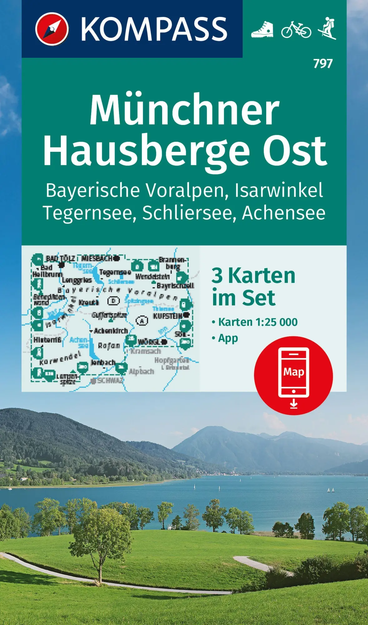 Cover: 9783991542469 | KOMPASS Wanderkarten-Set 797 Münchner Hausberge Ost, Bayerische...