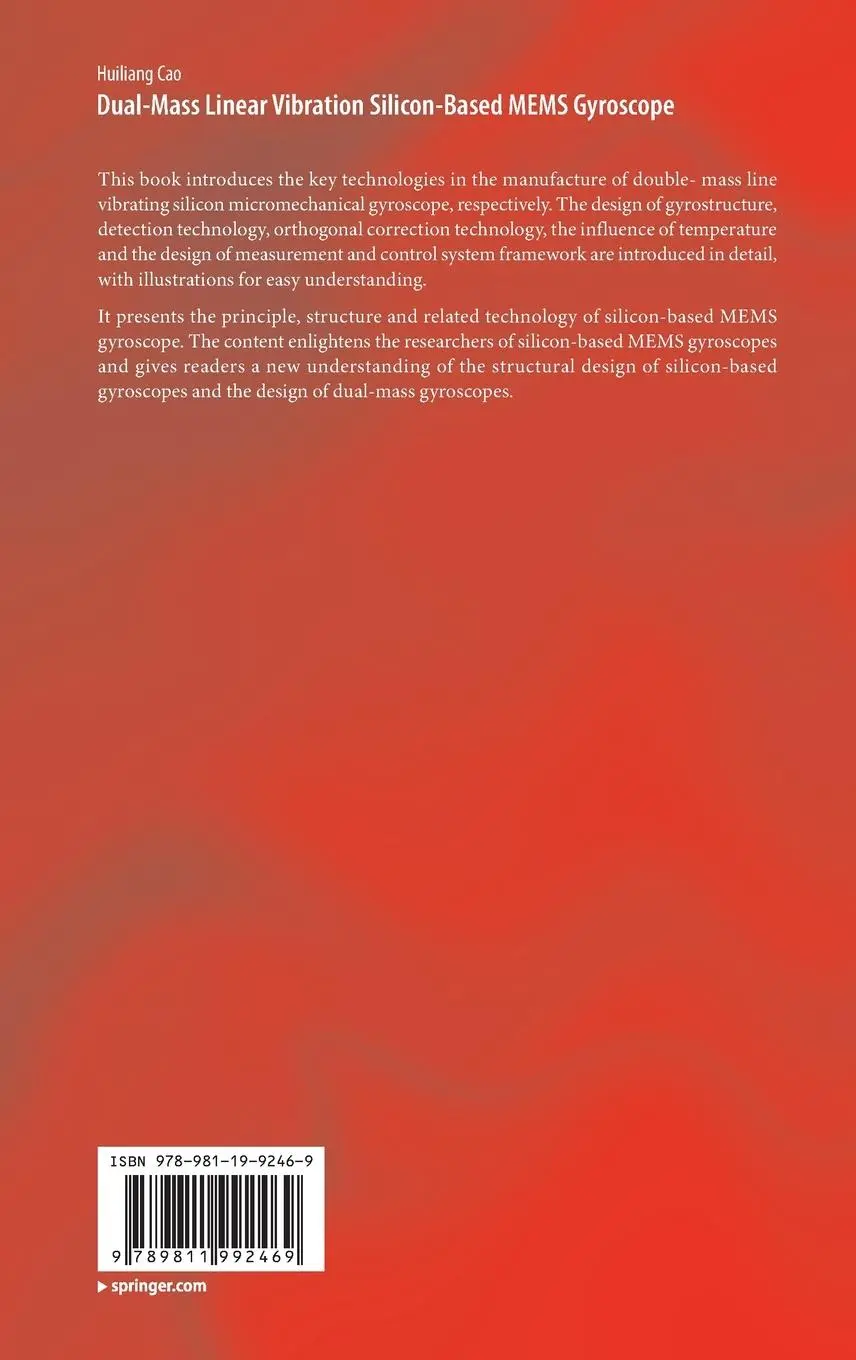 Rückseite: 9789811992469 | Dual-Mass Linear Vibration Silicon-Based MEMS Gyroscope | Huiliang Cao